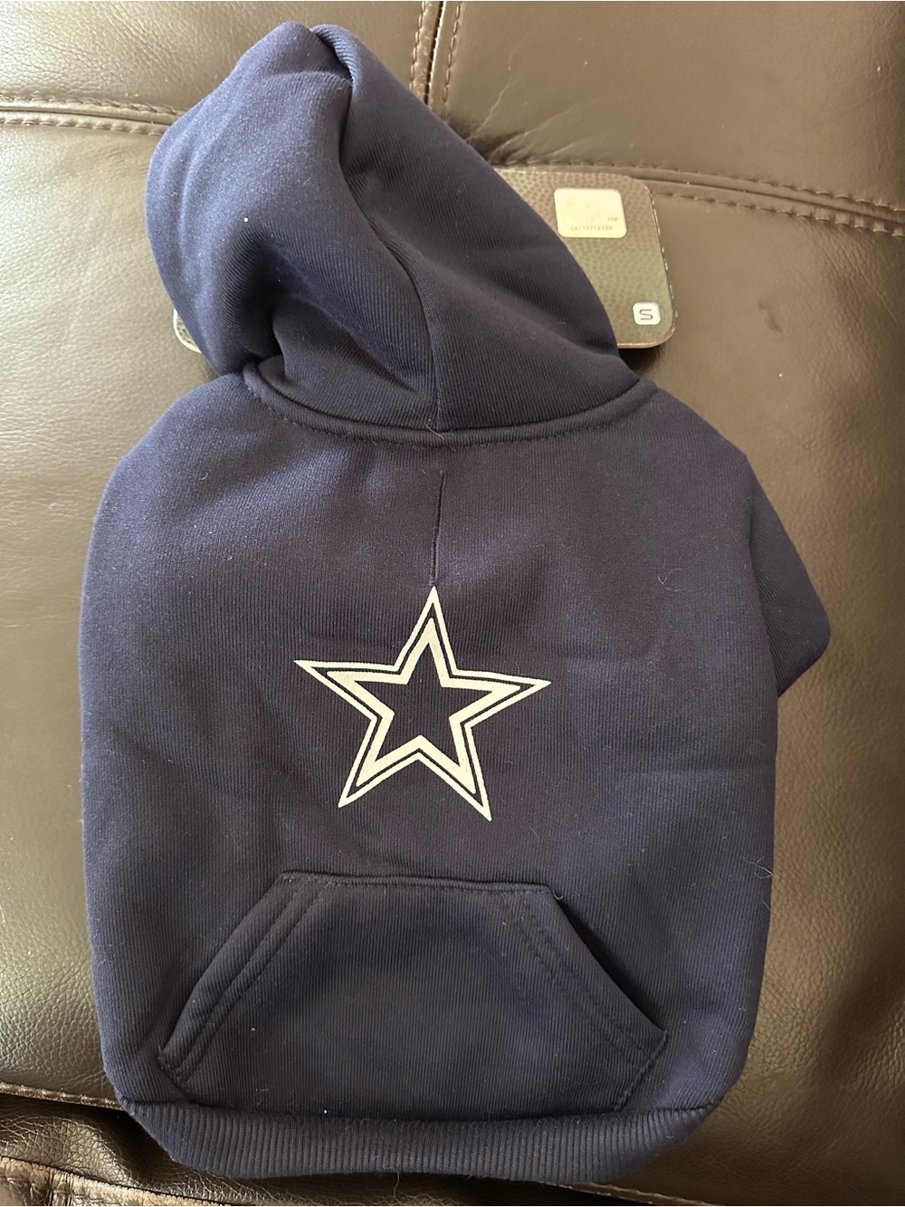 NFL Navy Blue Dog Hoodie with White Star Logo